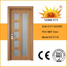 Conception de porte intérieure en PVC MDF (SC-P116)